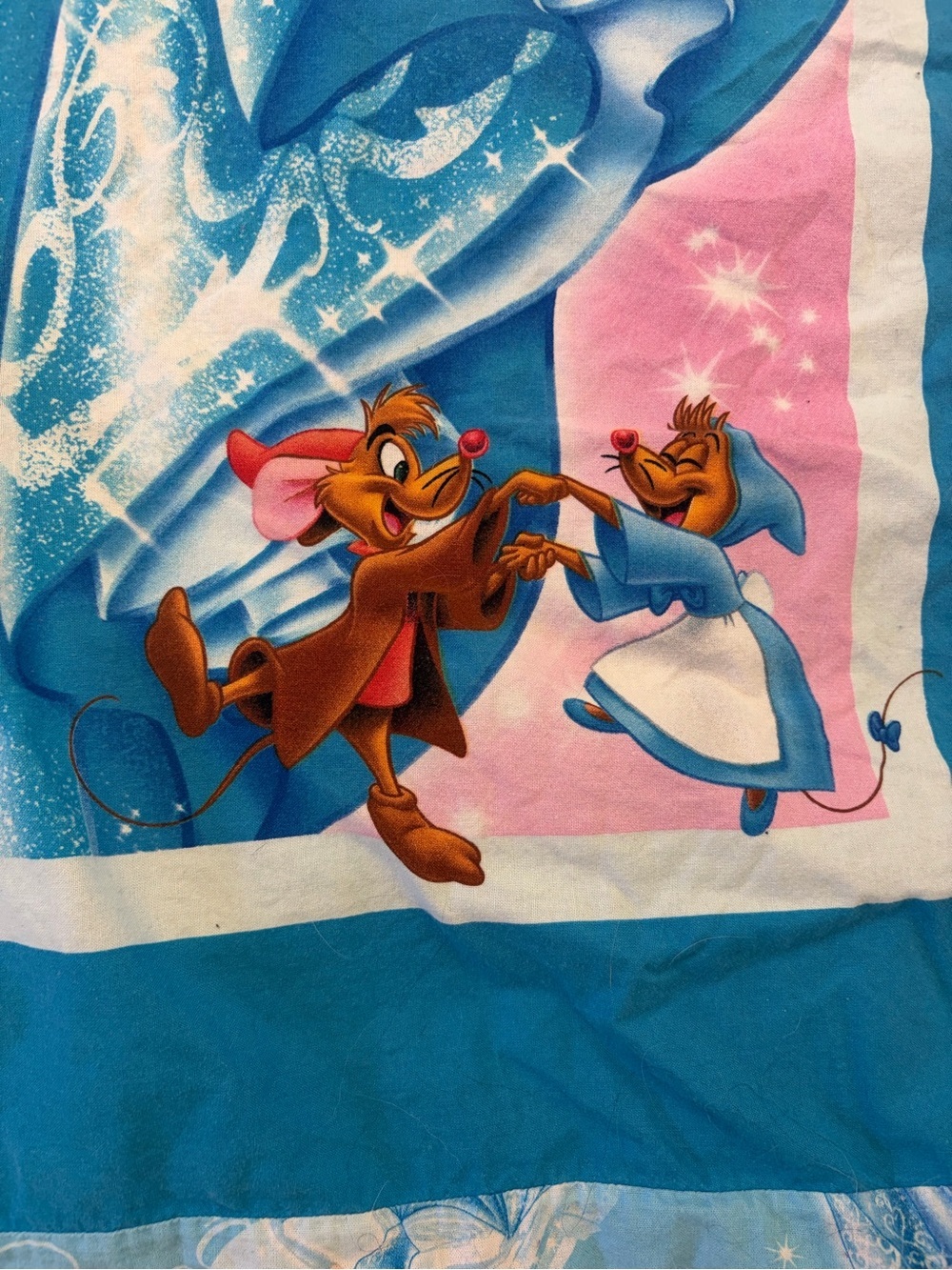 Disney Cinderella Toddler Bed Duvet Cover Quilt Cotton flannel Handmade 36x46 - Picture 7 of 13